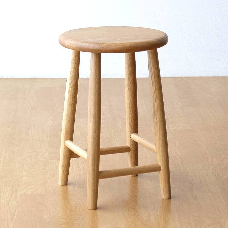 Amazon.co.jp: スツール 天然木 無垢材 おしゃれ オーク 木製スツール